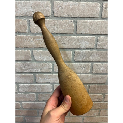 Antique Primitive Wooden Potato Masher Kitchen Utensil Tool Farmhouse AAFA 11"