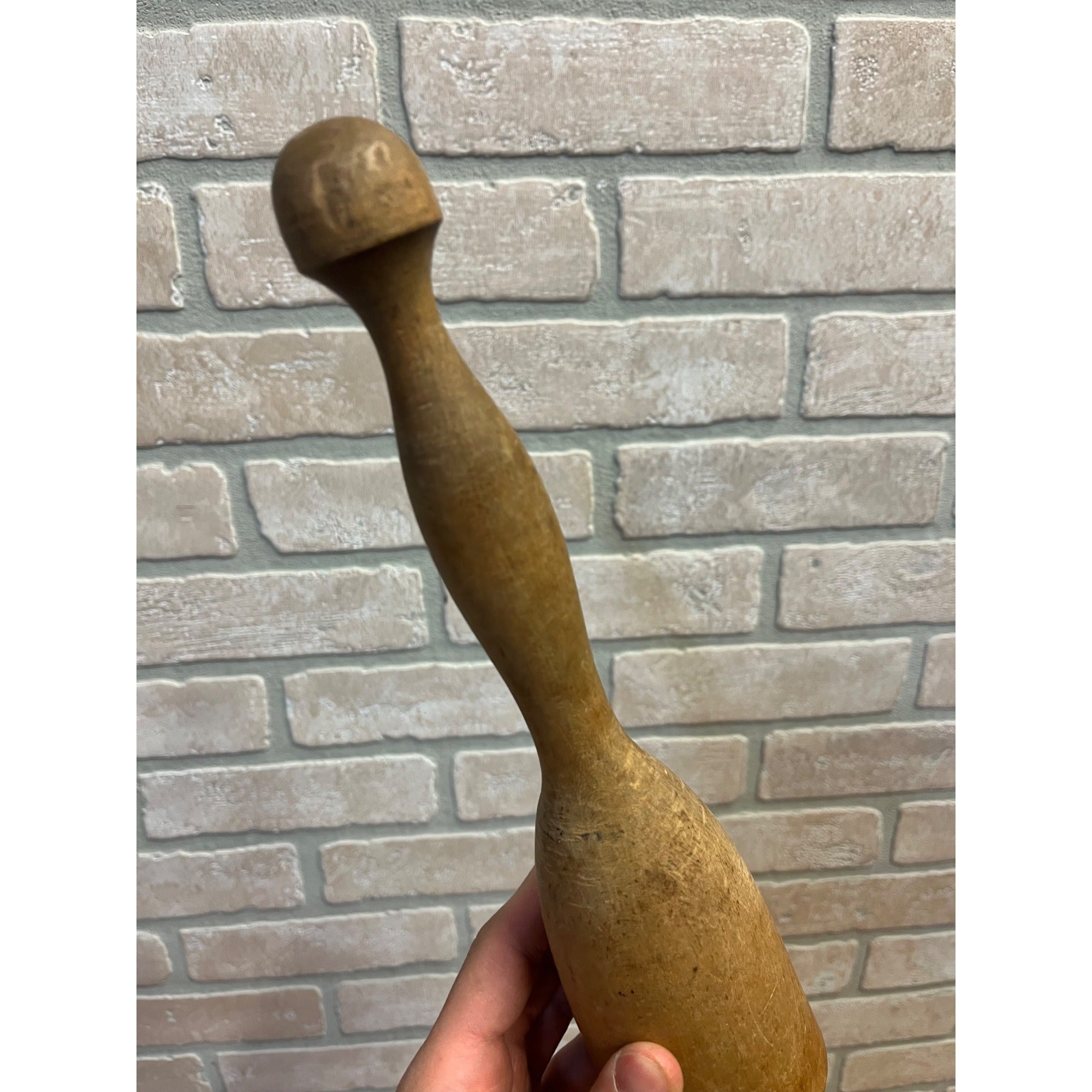 Antique Primitive Wooden Potato Masher Kitchen Utensil Tool Farmhouse AAFA 11"