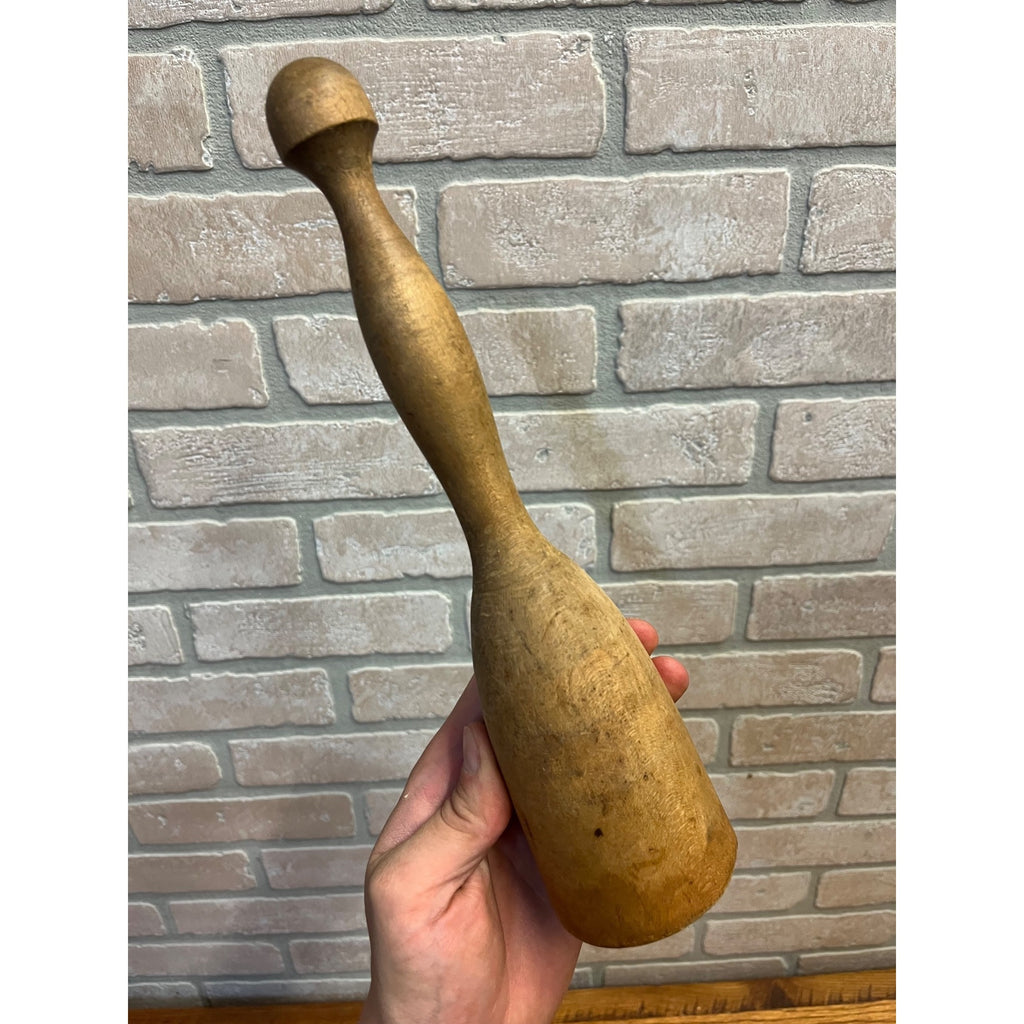 Antique Primitive Wooden Potato Masher Kitchen Utensil Tool Farmhouse AAFA 11"