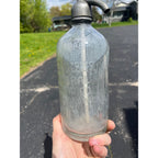 RARE Vintage 1930s Allouez Mineral Spring Co. Green Bay Wis. Clear Seltzer Bottle