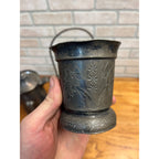 Antique Victorian Tilting Water Pitcher Silver Plated Pelton Bros Leaf Design