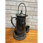 Antique Victorian Tilting Water Pitcher Silver Plated Pelton Bros Leaf Design