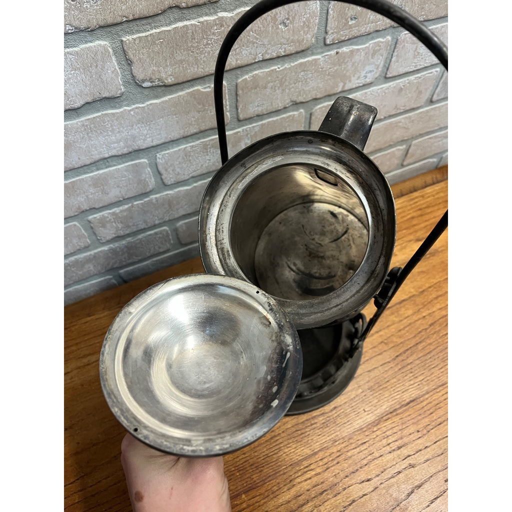 Antique Victorian Tilting Water Pitcher Silver Plated Pelton Bros Leaf Design