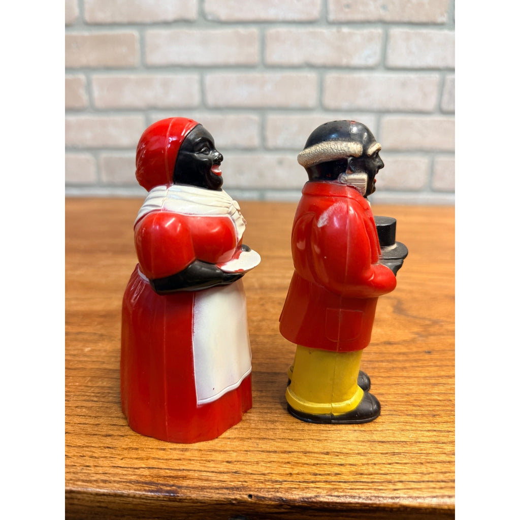 Vintage Aunt Jemima & Uncle Moses Plastic Salt & Pepper Shakers