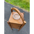 Antique 1920s Quarter Sawn Oak Wood Smokers Cabinet Stand Mission Arts & Crafts