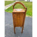 Antique 1920s Quarter Sawn Oak Wood Smokers Cabinet Stand Mission Arts & Crafts