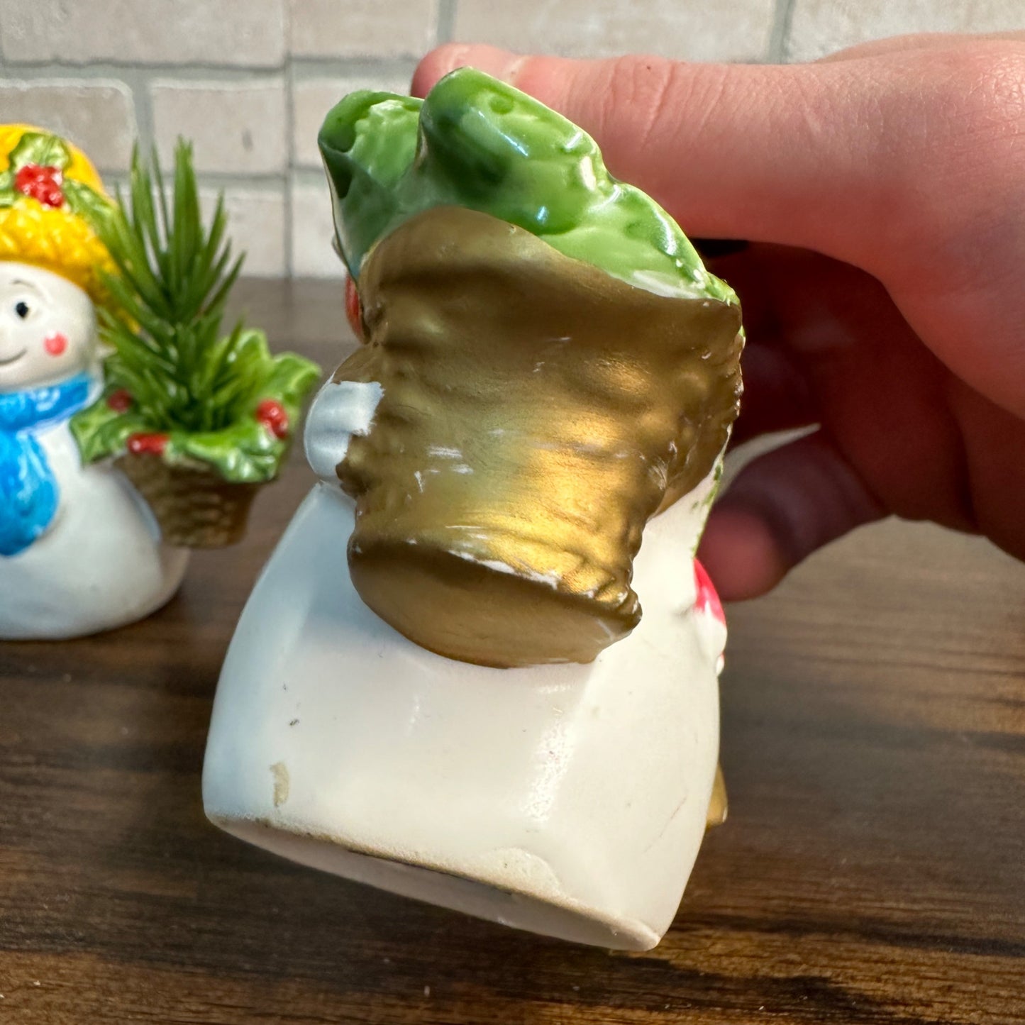 Set of 4" Vintage Napcoware Import Japan Ceramic Christmas Snowmen Xmas