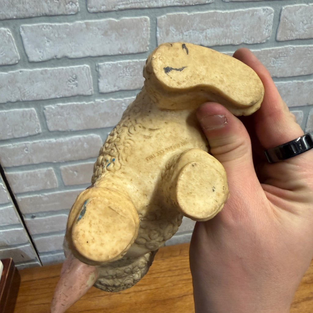 Vintage 50s Rubber Squeak Lamb Toy Sun Rubber Co. Squeaker Works 1955
