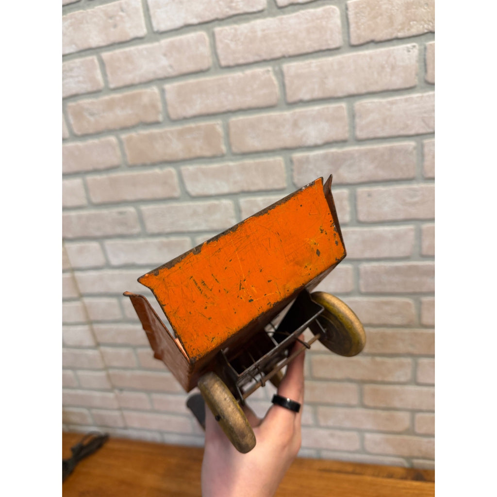 Vintage 1930s Wyandotte Pressed Steel Dump Truck Toy Torrington Needle Bearings