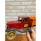 Vintage 1930s Wyandotte Pressed Steel Dump Truck Toy Torrington Needle Bearings
