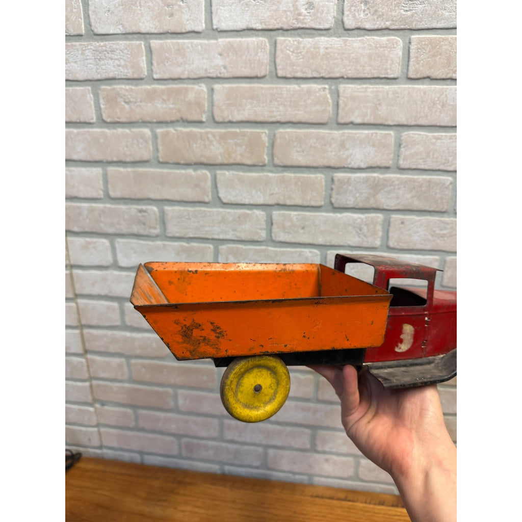 Vintage 1930s Wyandotte Pressed Steel Dump Truck Toy Torrington Needle Bearings