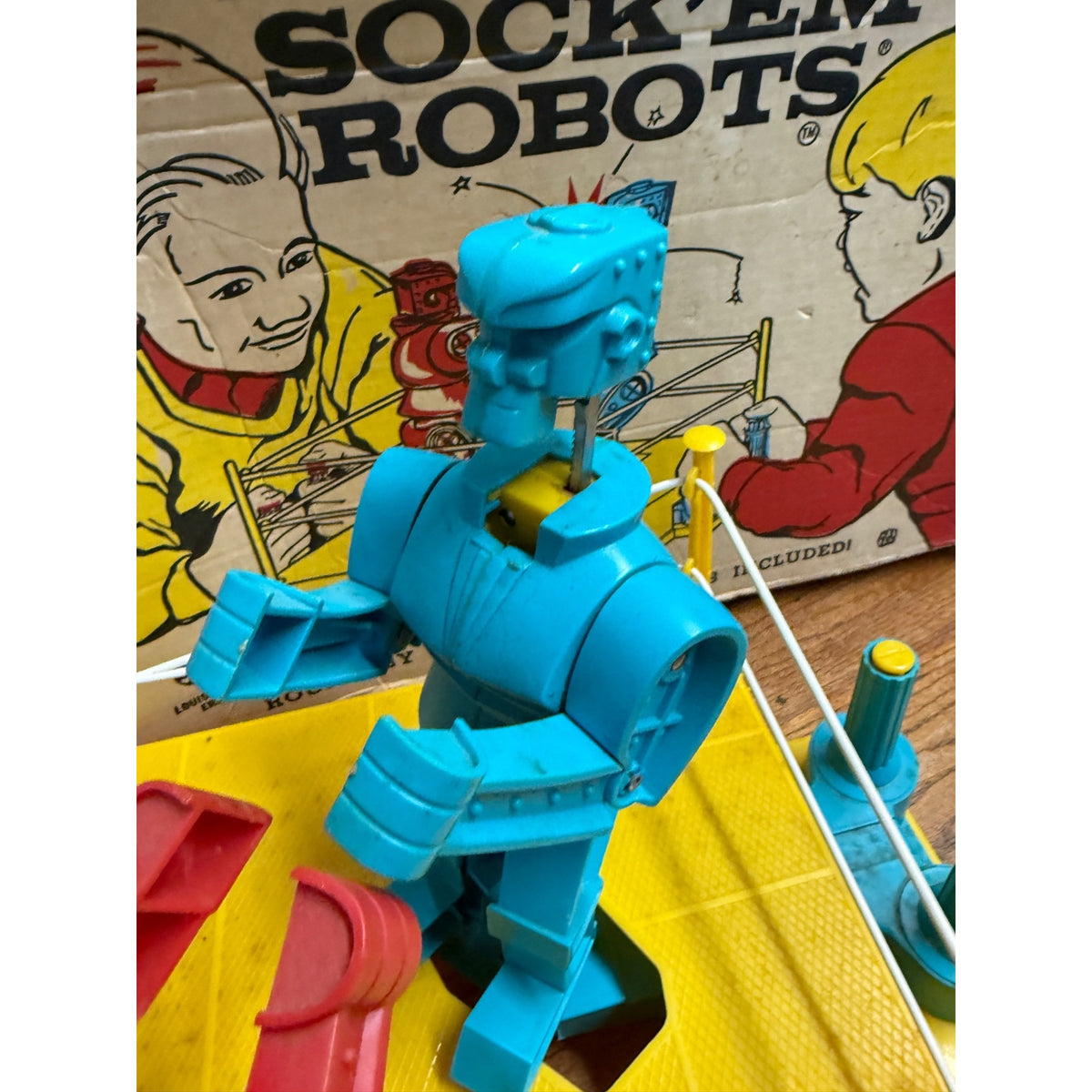 Vintage 1960's MARX ROCK 'EM SOCK 'EM ROBOTS Plastic Toy w/ Original Box