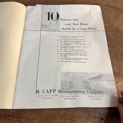 Capp Homes 1970s House Floor Plans Mid Century Modern Catalog MCM Booklet