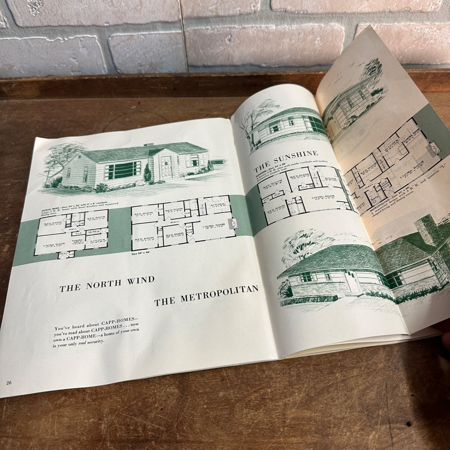 Capp Homes 1970s House Floor Plans Mid Century Modern Catalog MCM Booklet