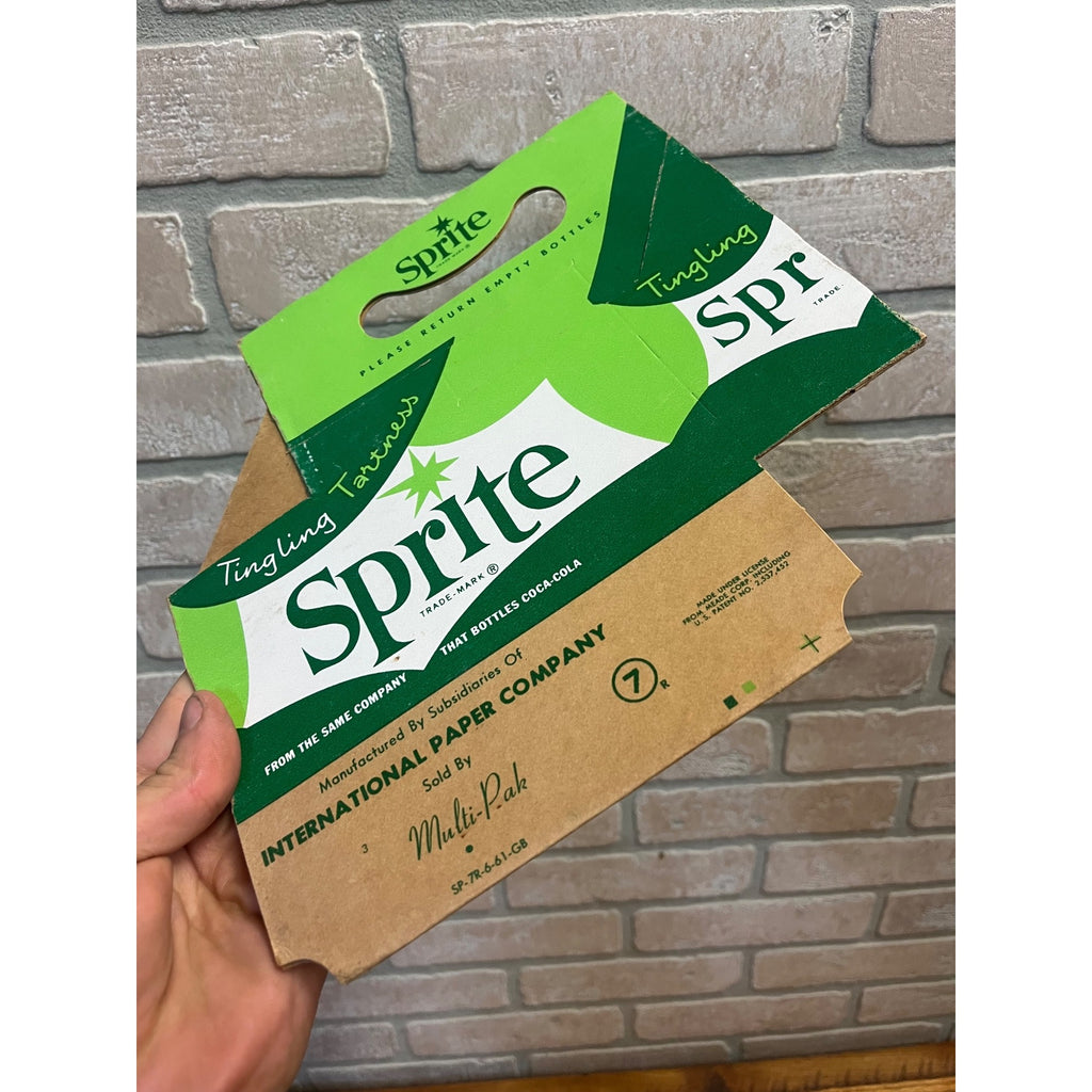 Vintage Sprite NOS Soda Carrier Totes Advertising Bottle Carrier