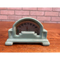 Vintage Art Deco Style Blue Pottery Ray-Bud Temperature Thermometer