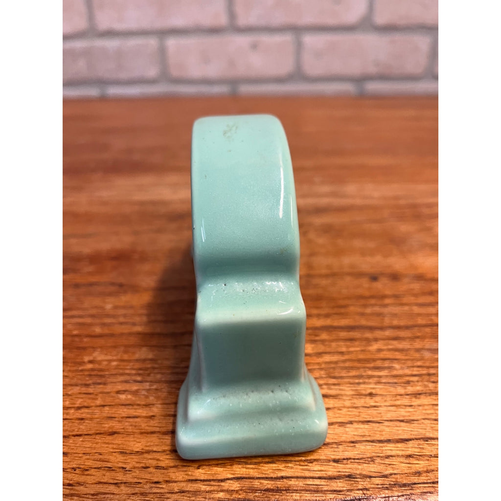 Vintage Art Deco Style Blue Pottery Ray-Bud Temperature Thermometer