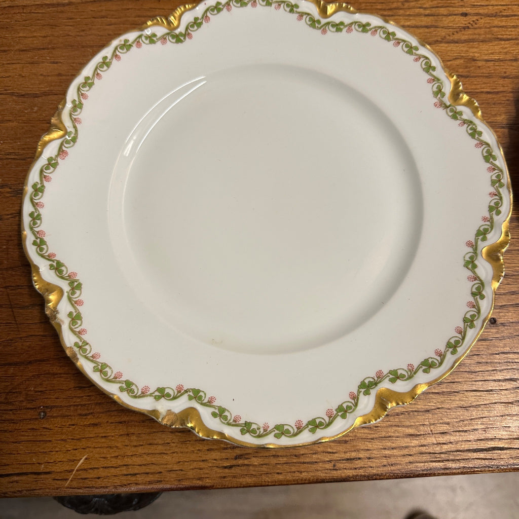 (5) Haviland & Co Clover Leaf 9 1/2" Dinner Plates Chipped