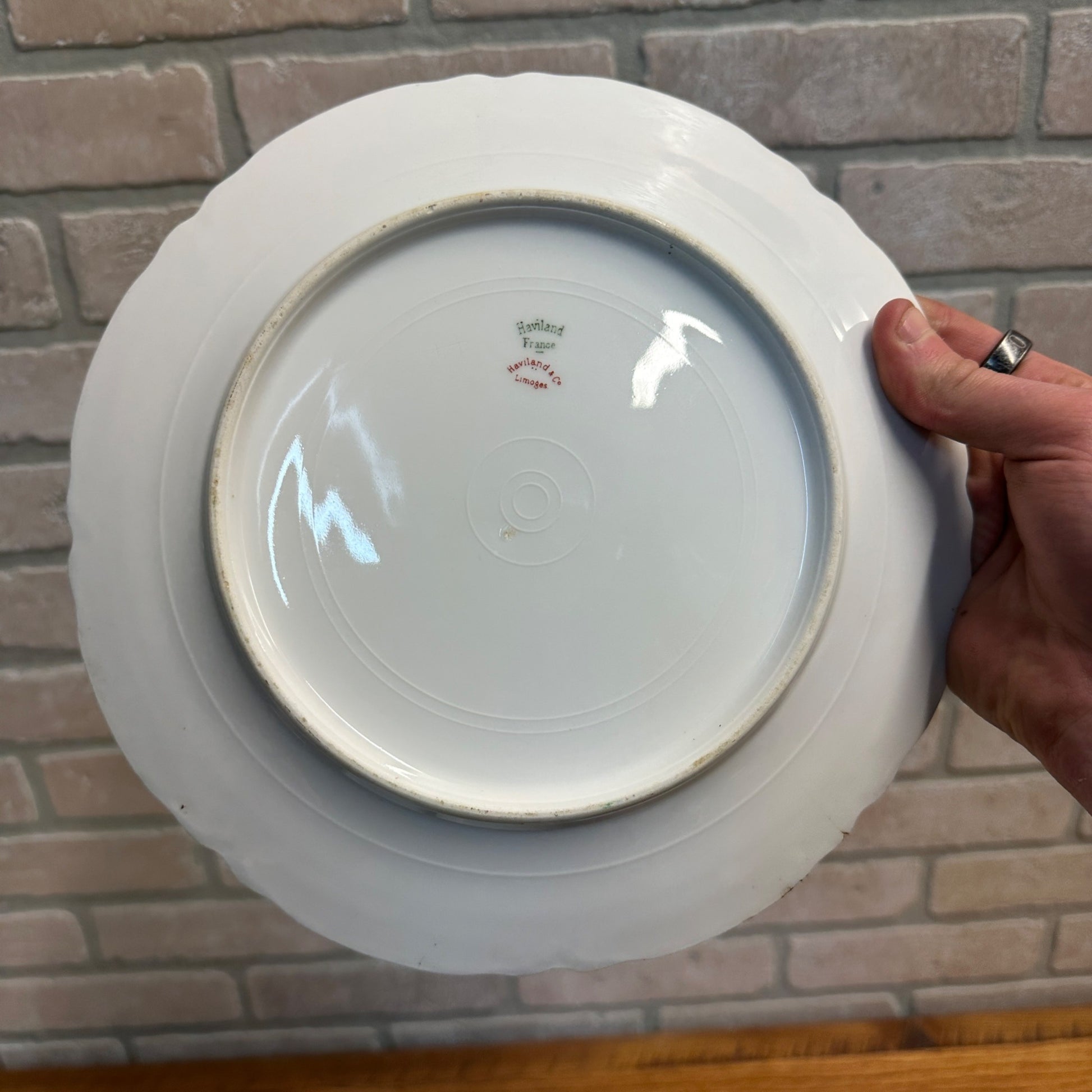 (5) Haviland & Co Clover Leaf 9 1/2" Dinner Plates Chipped