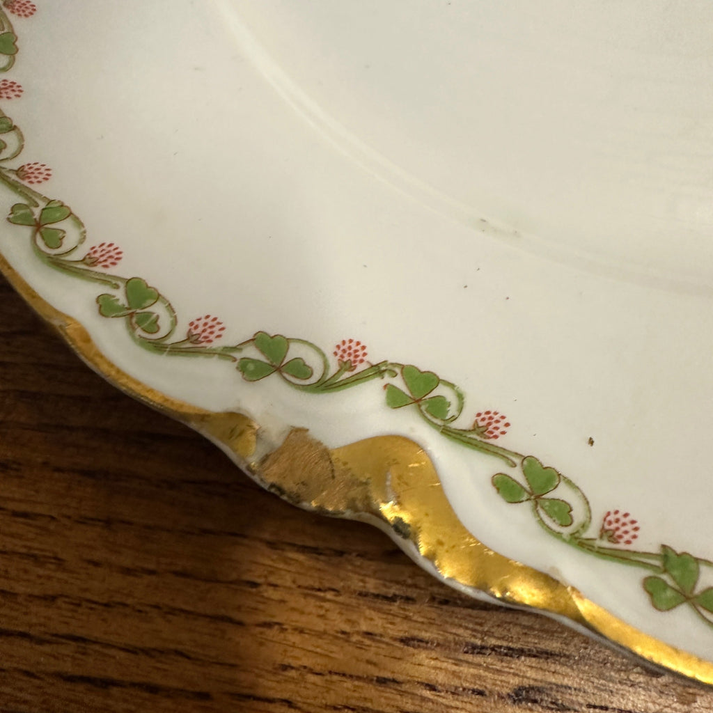 (5) Haviland & Co Clover Leaf 9 1/2" Dinner Plates Chipped