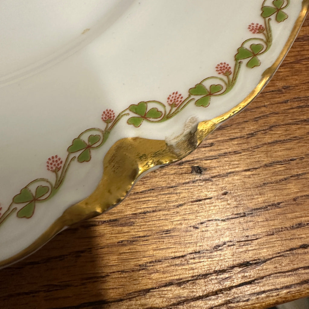 (5) Haviland & Co Clover Leaf 9 1/2" Dinner Plates Chipped
