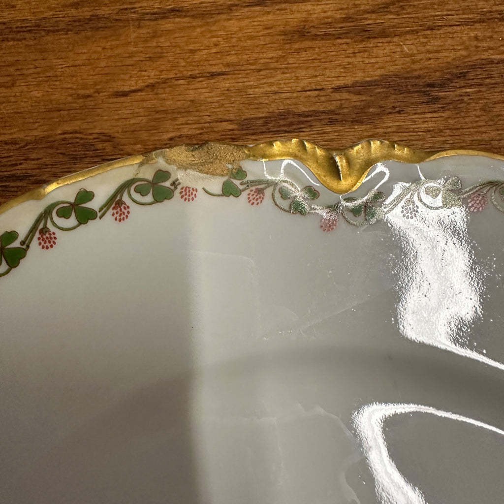 (5) Haviland & Co Clover Leaf 9 1/2" Dinner Plates Chipped
