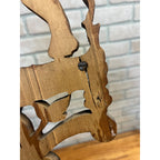 Vintage Black Forest Style Elephant Wall Shelf Carved Wood Folk Art w/ Rider