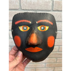 Vintage 1940s Halloween Human Face w/ Red Cheeks Japan Cardboard Party Mask