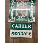 Vintage 1980 Jimmy Carter Mondale Jugate Campaign Cardstock Rally Posters Lot