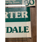 Vintage 1980 Jimmy Carter Mondale Jugate Campaign Cardstock Rally Posters Lot