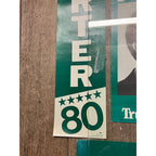 Vintage 1980 Jimmy Carter Mondale Jugate Campaign Cardstock Rally Posters Lot