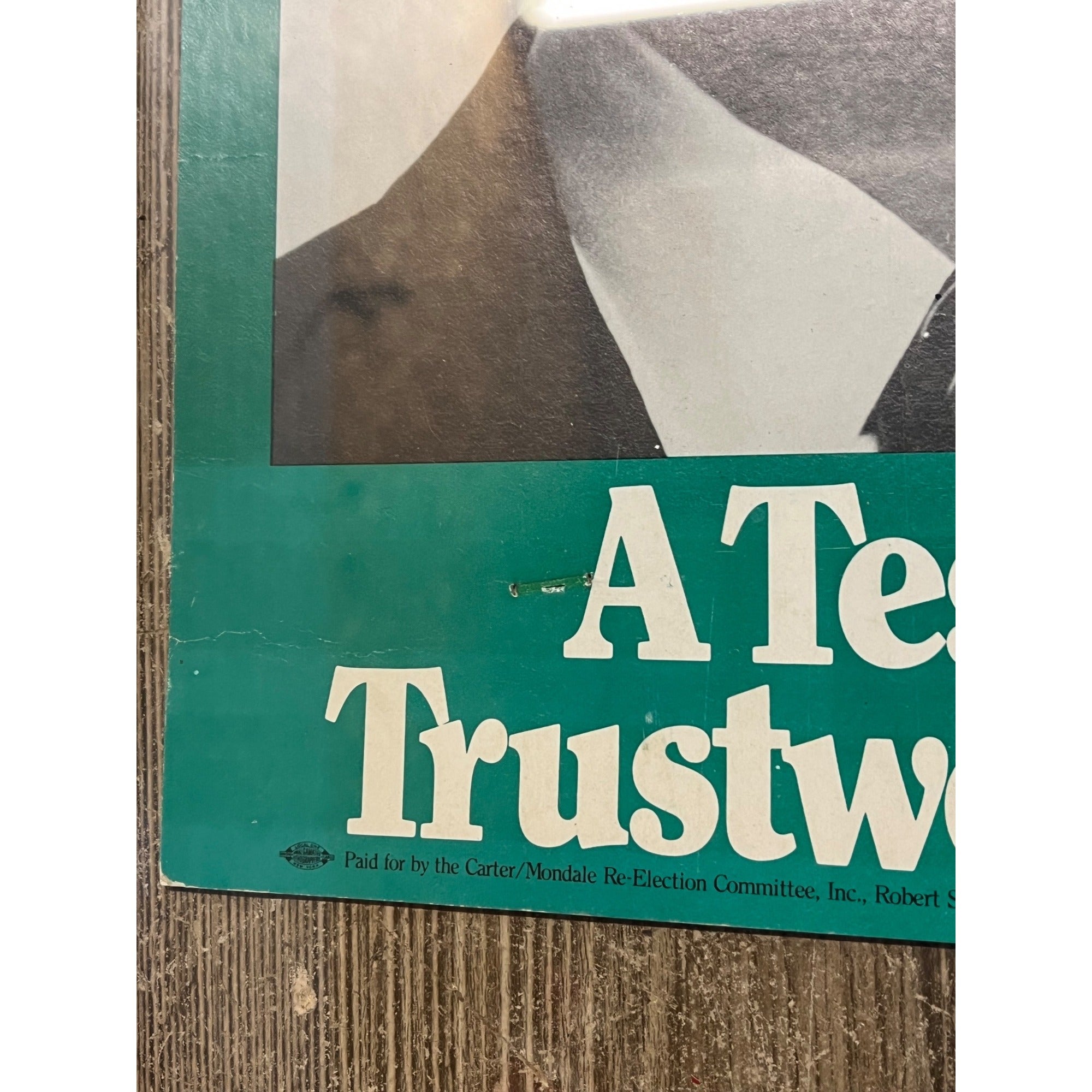 Vintage 1980 Jimmy Carter Mondale Jugate Campaign Cardstock Rally Posters Lot