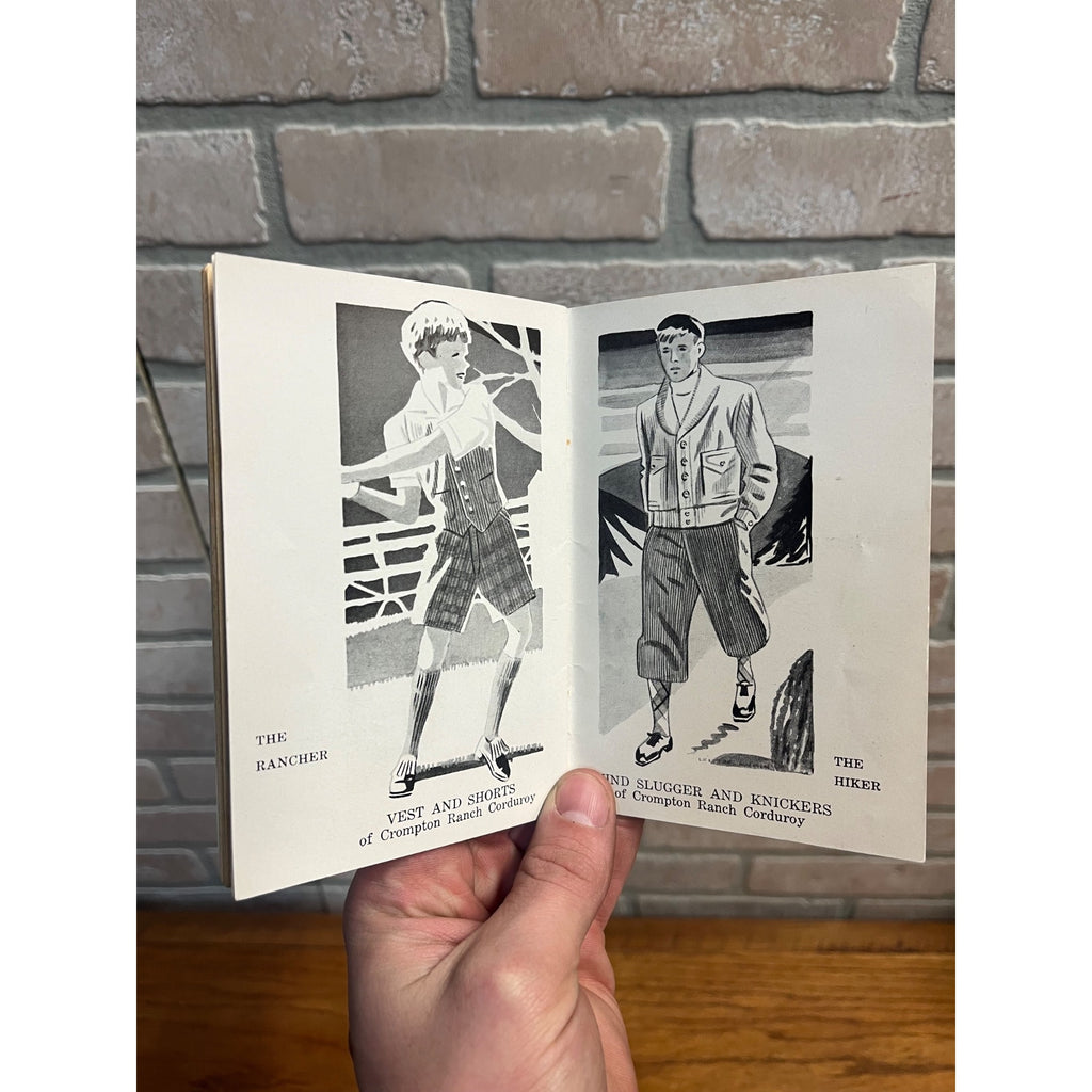 Vintage 1930s Crompton Richmond Clothing Billy Reeves Adventure Book Advertising