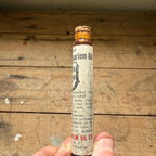 Vintagle Gold Medal Haarlem Oil Labeled Glass Medicine Bottle Tube Brooklyn NY