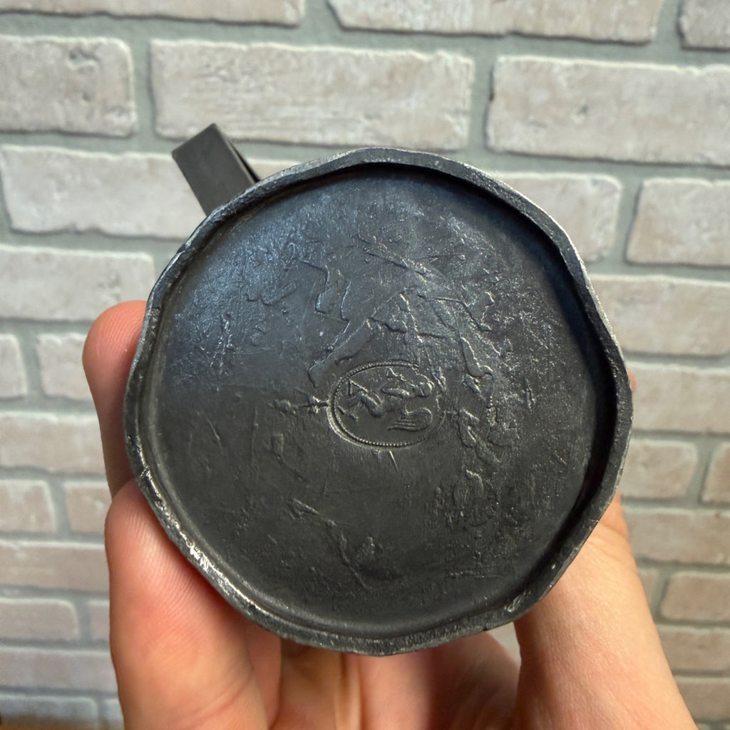 Antique Deciliter Pewter Lead Tankard Mug Measuring Cups - 1/2 Liter - As-Is