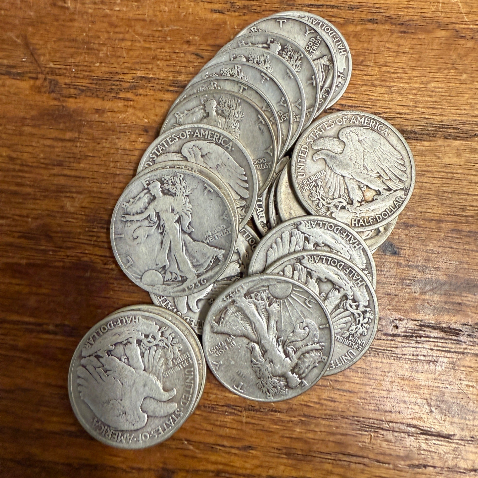 Walking Liberty Half Dollars Coins 90% Silver Bullion US Mint