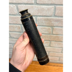 Antique Victorian 1890s Leather-Wrapped Brass Telescope Spyglass Maritime 22.5"