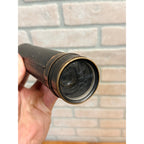 Antique Victorian 1890s Leather-Wrapped Brass Telescope Spyglass Maritime 22.5"