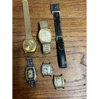 Vintage Men's Wristwatch Lot Parts/Repair Watches Ingraham Deco, Elgin, Pulsar +