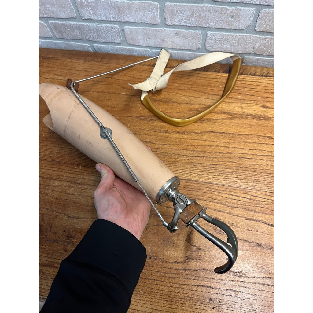Vintage Dorrance Prosthetic Arm Hook Hand & Harness Adult Medical Oddity