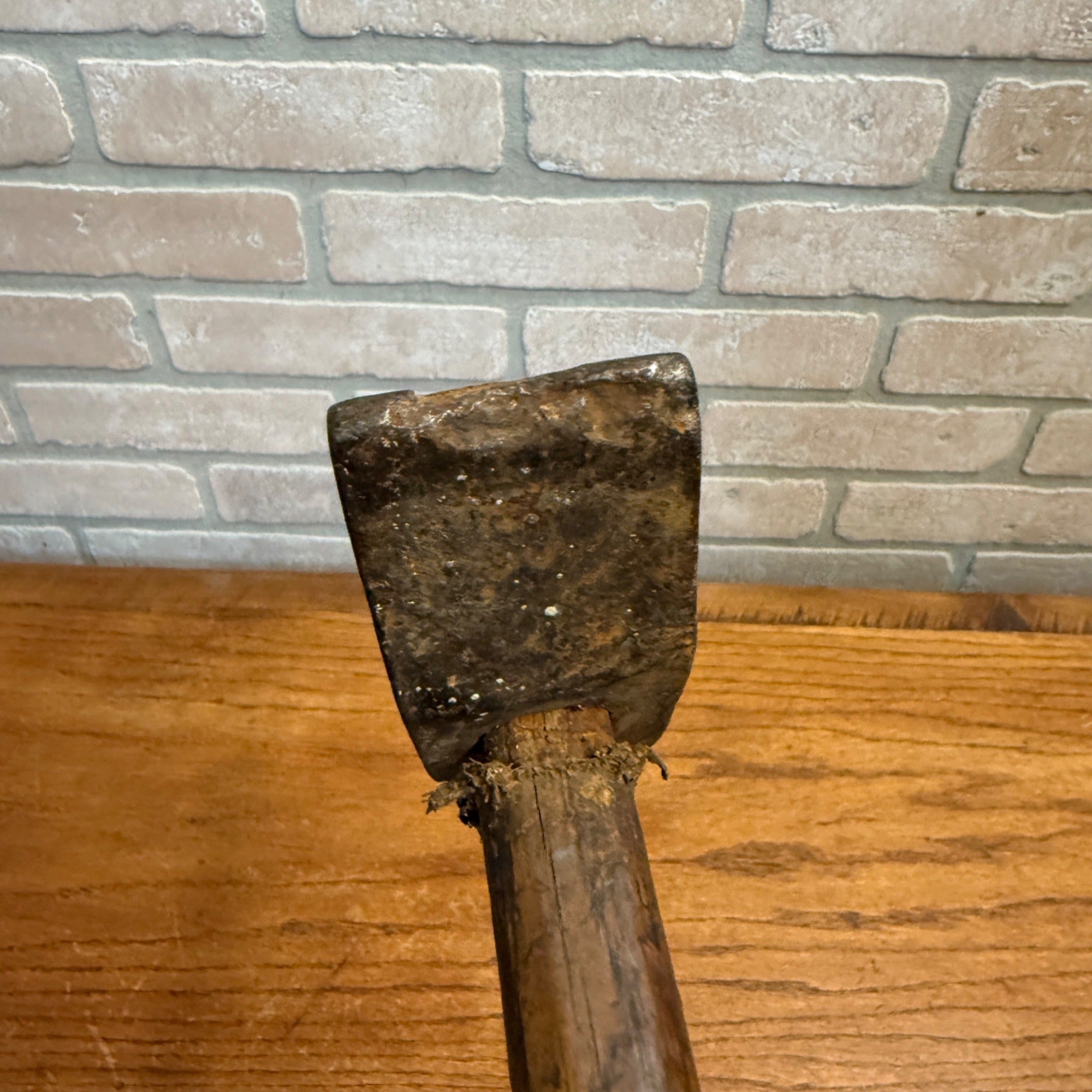 Vintage Hand Tool Wedge Sledge Hammer With Wooden Handle Blacksmith Tool
