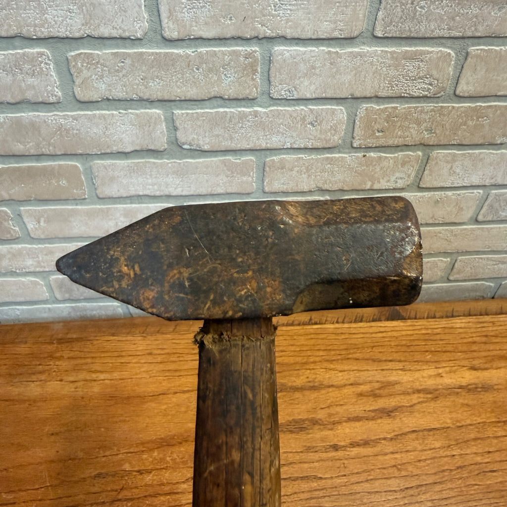 Vintage Hand Tool Wedge Sledge Hammer With Wooden Handle Blacksmith Tool