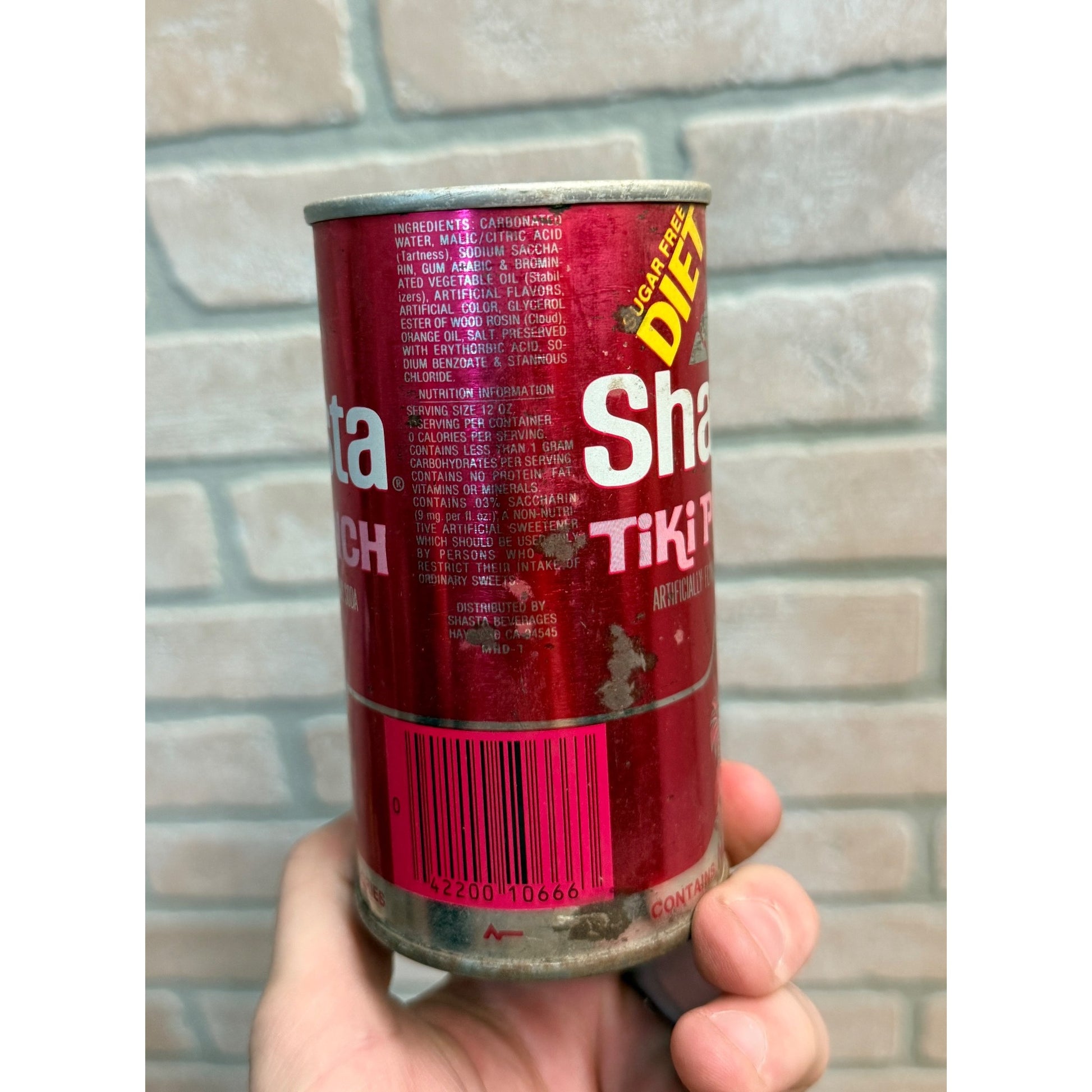 Shasta Tiki Punch Hayward CA Pull Tab Soda Can