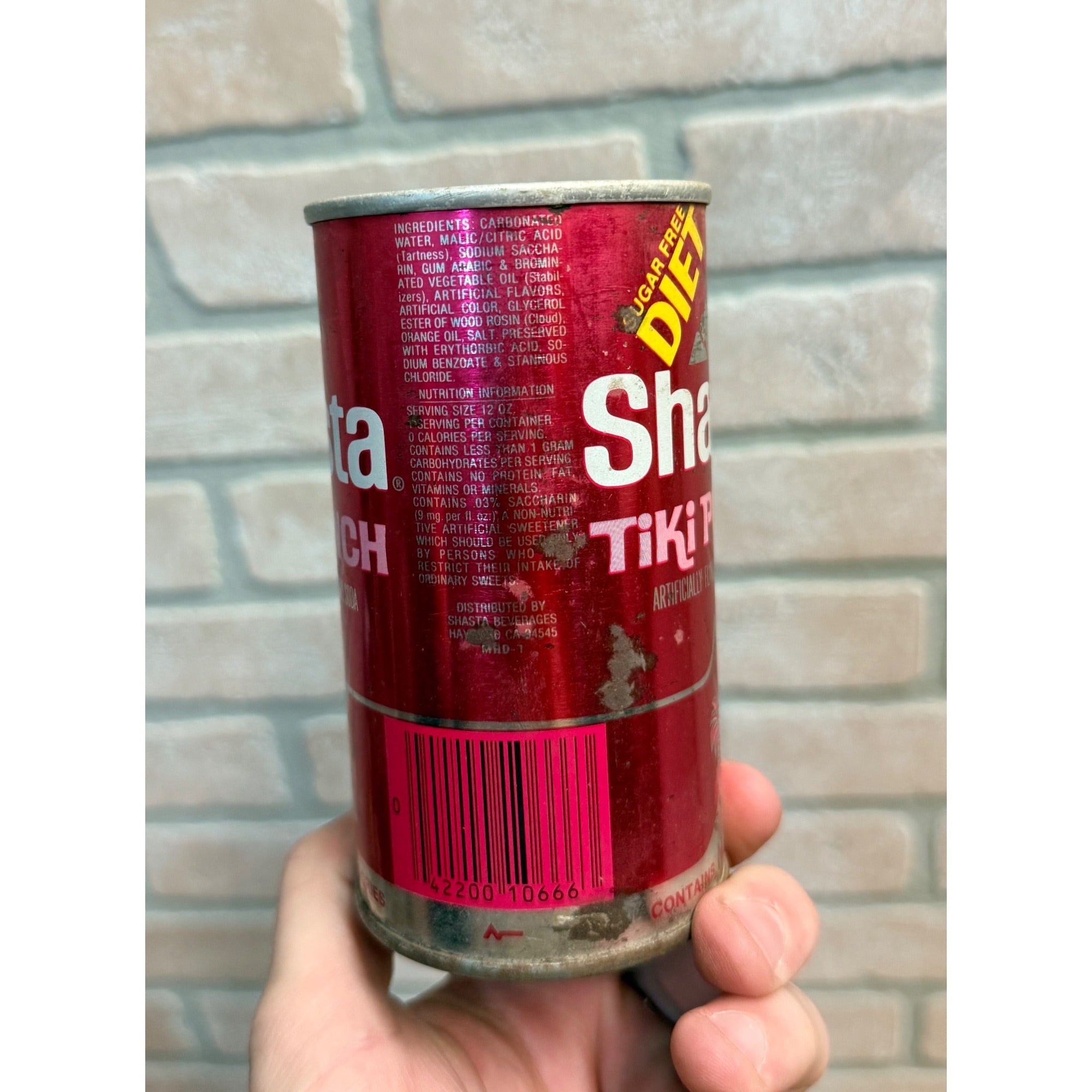 Shasta Tiki Punch Hayward CA Pull Tab Soda Can