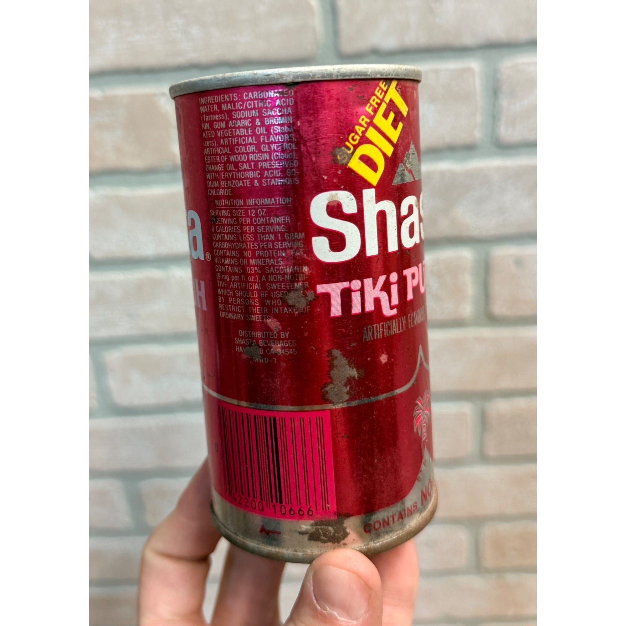 Shasta Tiki Punch Hayward CA Pull Tab Soda Can