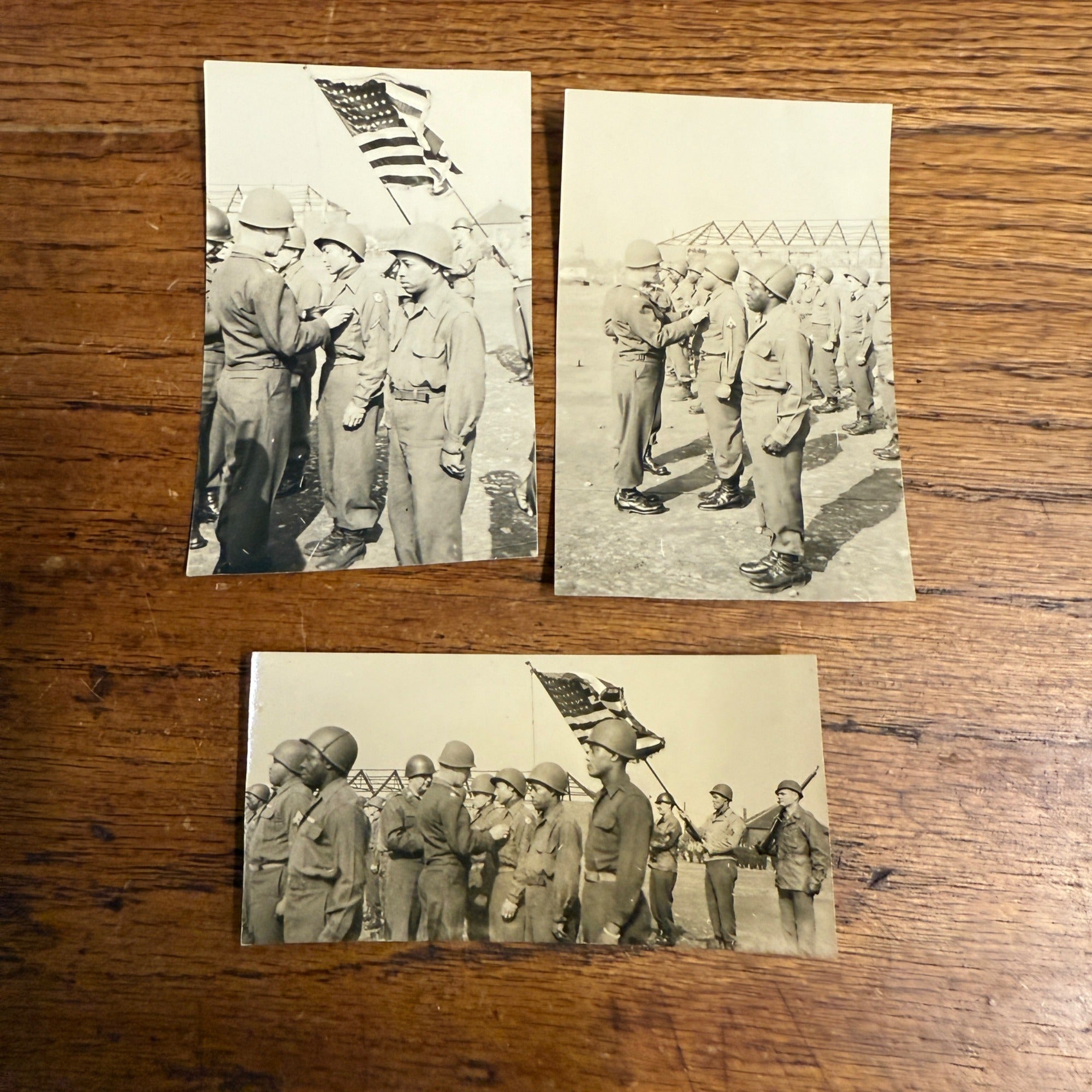 (3) WW2 Military Colored Troops 12th FH Infantry Real Photos
