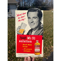 Vintage Rexall Mouth Wash Cardboard Advertising Easel Sign Drug Store Display