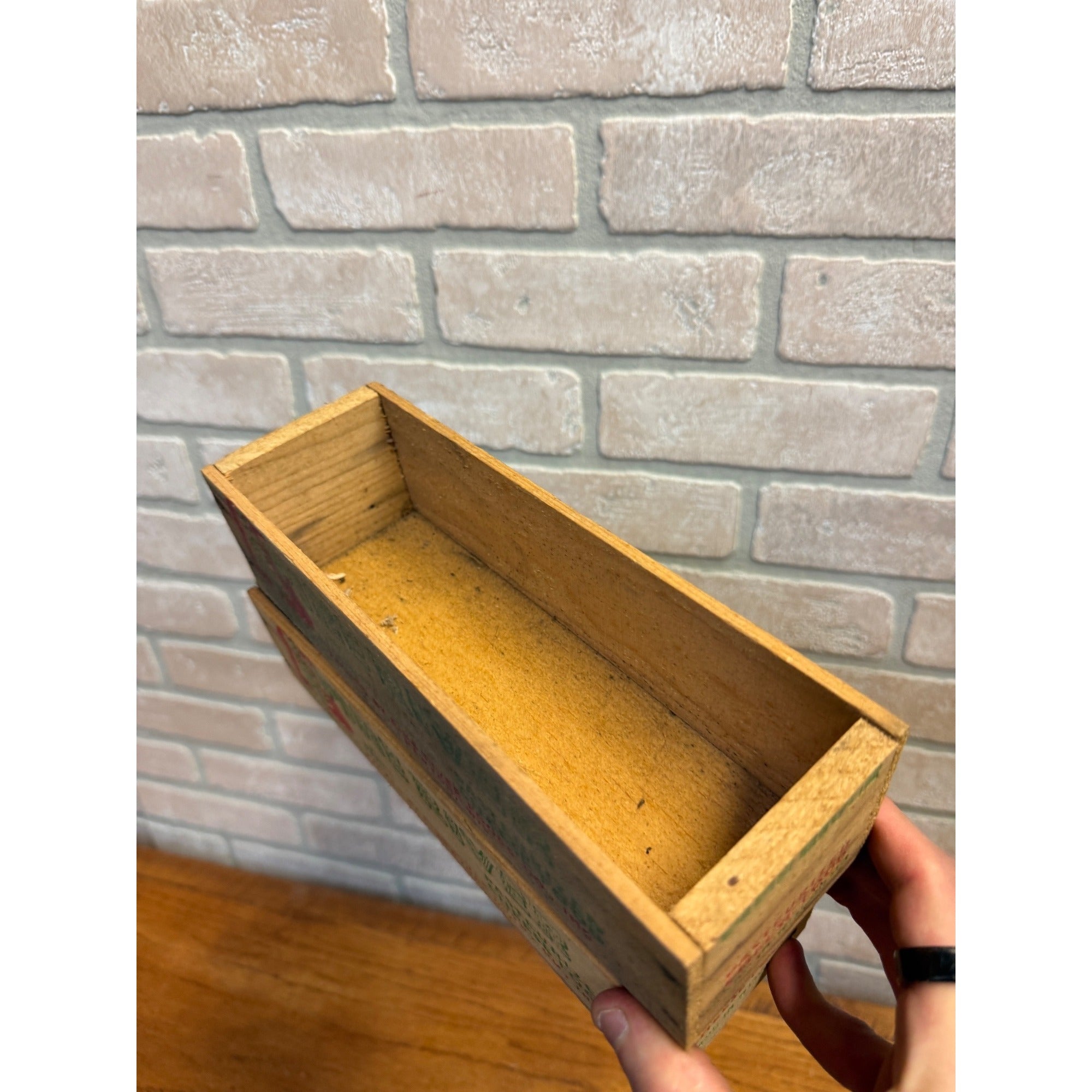 Vintage Pine River Wooden Cheese Boxes Lot (2) Newton Wis 2lb Country Kitchen Decor
