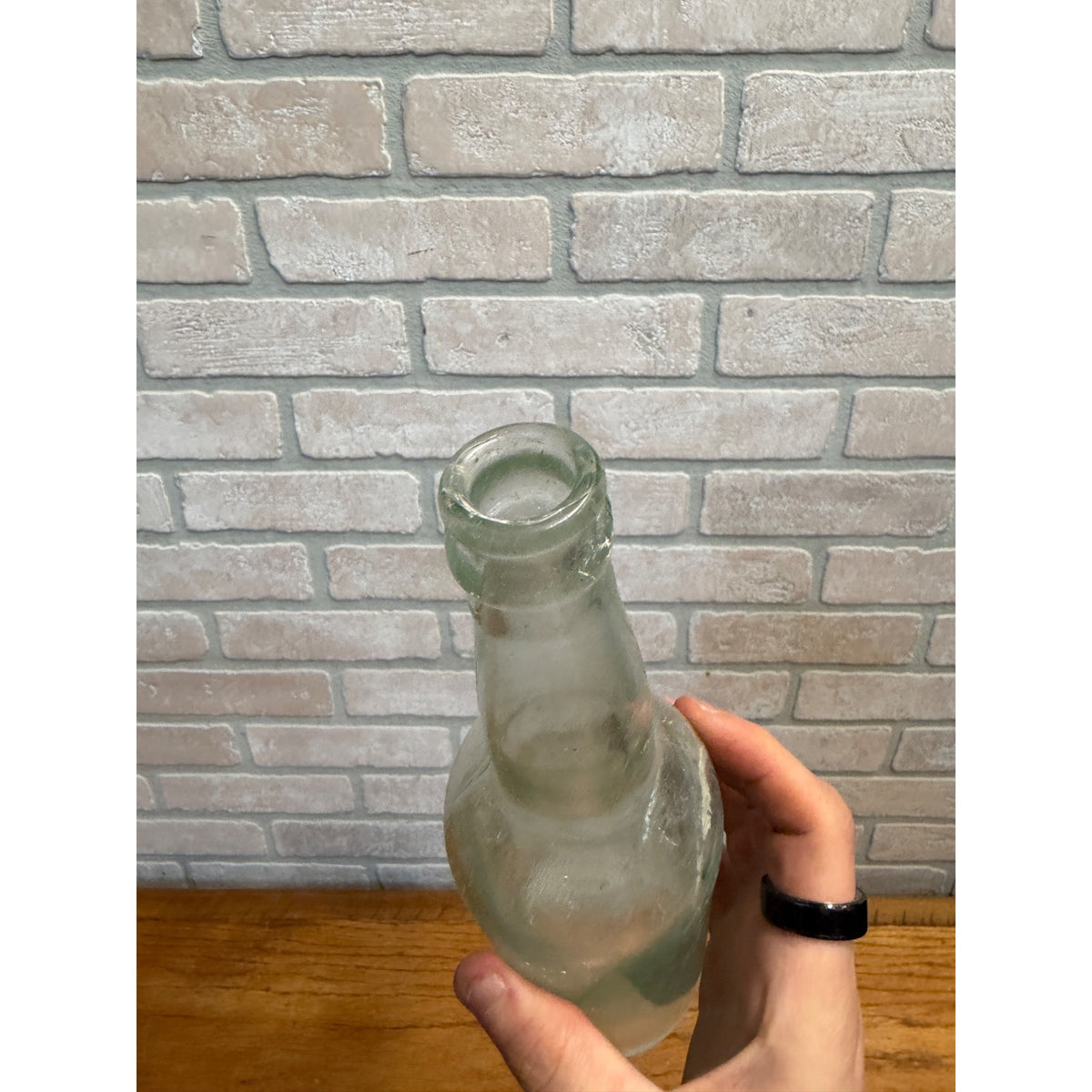Pre-Pro Val Blatz Brewing Company Milwaukee Vintage Aqua Blue Clear Beer Bottle