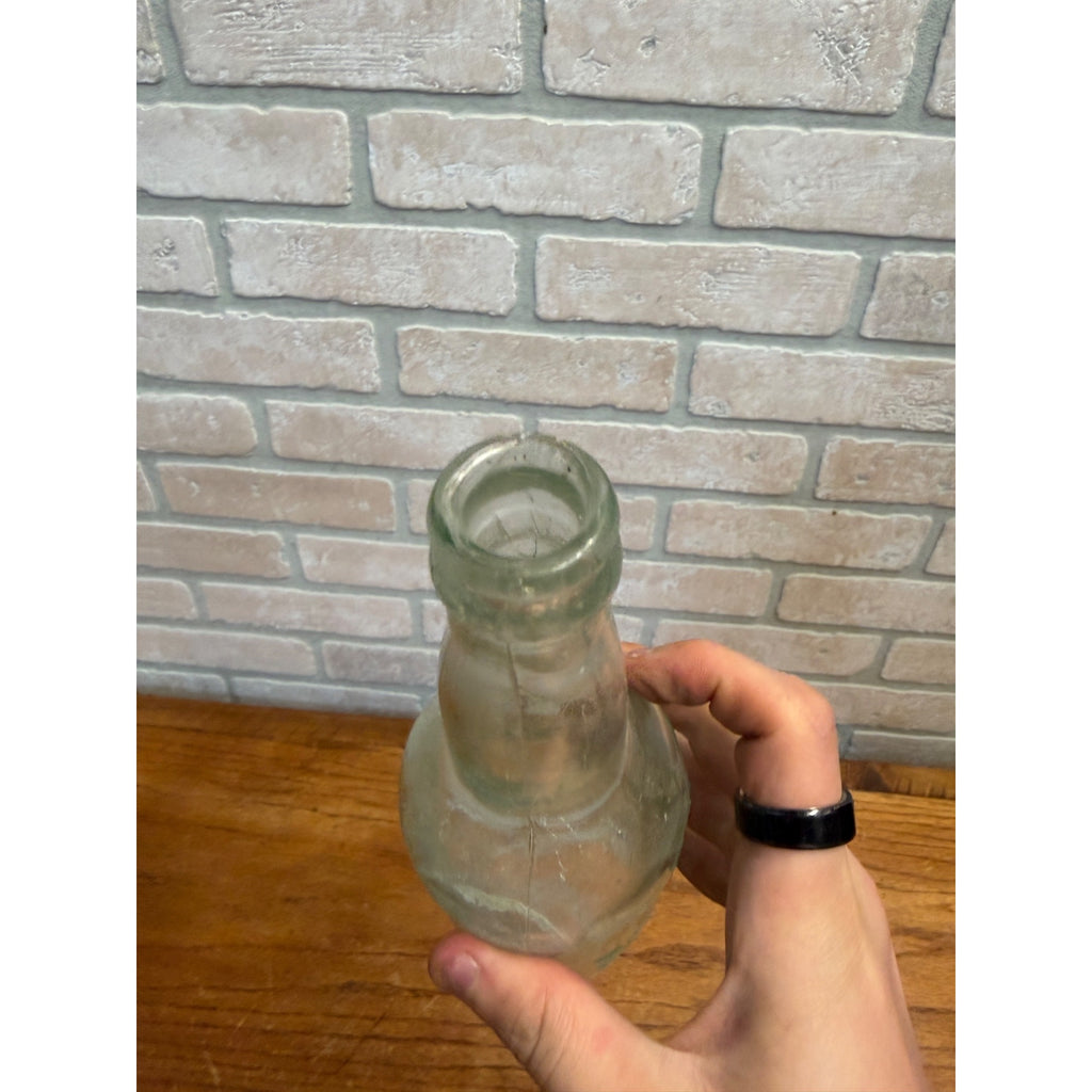 Pre-Pro Val Blatz Brewing Company Milwaukee Vintage Aqua Blue Clear Beer Bottle